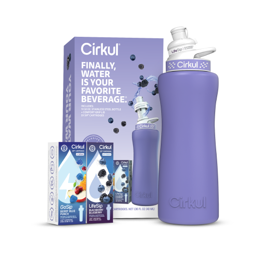 32oz. Matte Periwinkle Stainless Steel Bottle Starter Kit E9